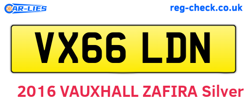 VX66LDN are the vehicle registration plates.