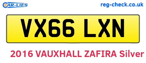 VX66LXN are the vehicle registration plates.