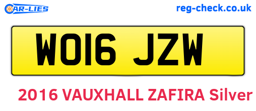WO16JZW are the vehicle registration plates.