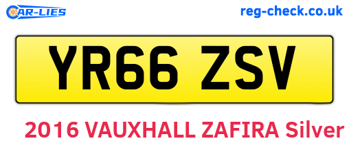 YR66ZSV are the vehicle registration plates.