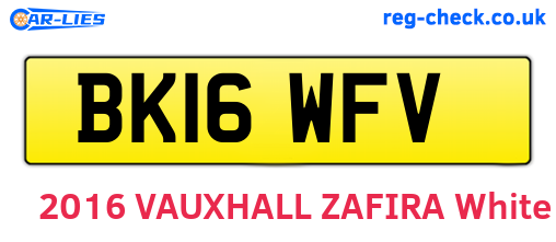 BK16WFV are the vehicle registration plates.