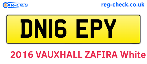 DN16EPY are the vehicle registration plates.