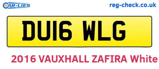 DU16WLG are the vehicle registration plates.