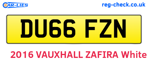 DU66FZN are the vehicle registration plates.