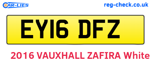 EY16DFZ are the vehicle registration plates.