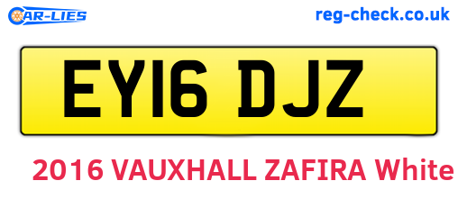 EY16DJZ are the vehicle registration plates.