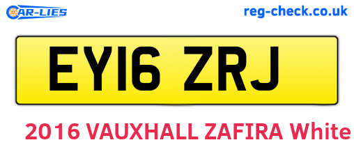 EY16ZRJ are the vehicle registration plates.