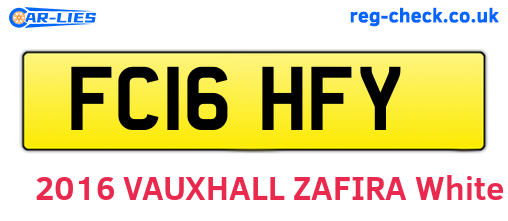 FC16HFY are the vehicle registration plates.