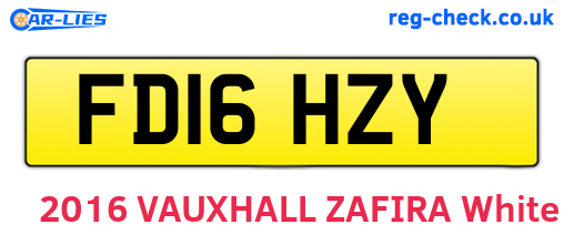 FD16HZY are the vehicle registration plates.