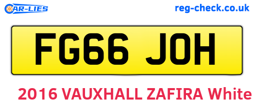 FG66JOH are the vehicle registration plates.