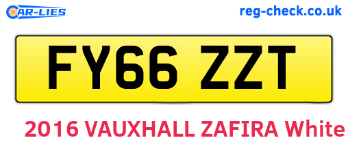 FY66ZZT are the vehicle registration plates.