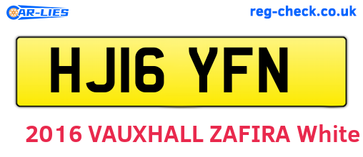 HJ16YFN are the vehicle registration plates.