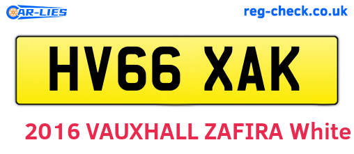 HV66XAK are the vehicle registration plates.