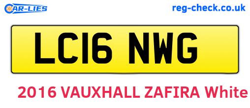LC16NWG are the vehicle registration plates.