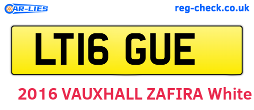 LT16GUE are the vehicle registration plates.