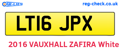 LT16JPX are the vehicle registration plates.