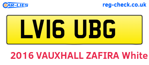 LV16UBG are the vehicle registration plates.