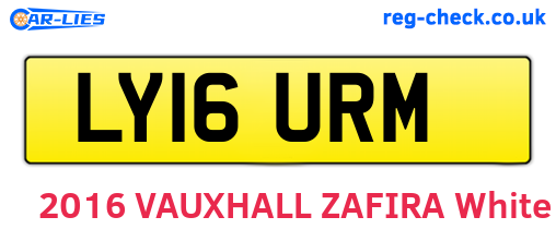 LY16URM are the vehicle registration plates.