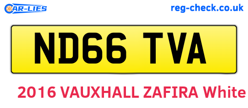 ND66TVA are the vehicle registration plates.