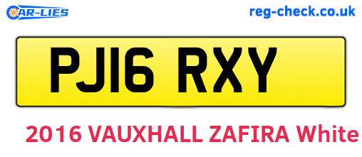 PJ16RXY are the vehicle registration plates.