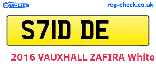 S71DDE are the vehicle registration plates.