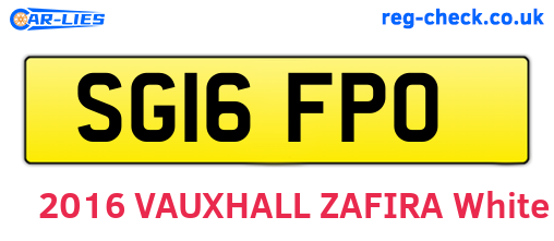 SG16FPO are the vehicle registration plates.