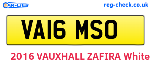 VA16MSO are the vehicle registration plates.