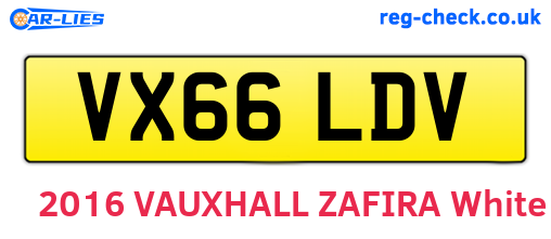 VX66LDV are the vehicle registration plates.