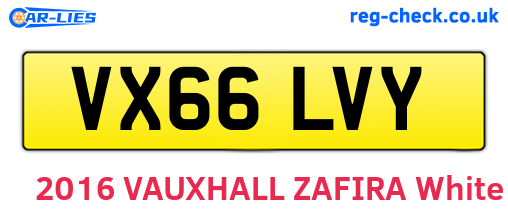VX66LVY are the vehicle registration plates.