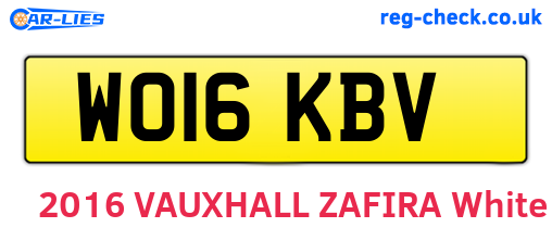 WO16KBV are the vehicle registration plates.