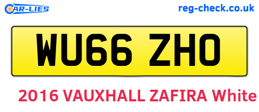 WU66ZHO are the vehicle registration plates.