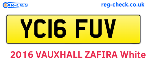 YC16FUV are the vehicle registration plates.