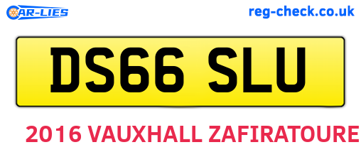 DS66SLU are the vehicle registration plates.