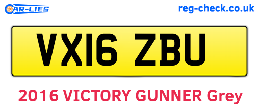 VX16ZBU are the vehicle registration plates.