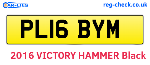 PL16BYM are the vehicle registration plates.