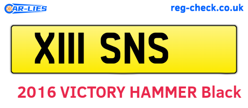 X111SNS are the vehicle registration plates.
