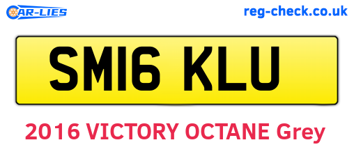 SM16KLU are the vehicle registration plates.