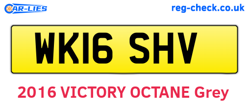 WK16SHV are the vehicle registration plates.