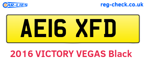 AE16XFD are the vehicle registration plates.