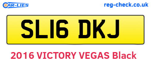 SL16DKJ are the vehicle registration plates.