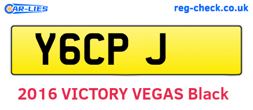 Y6CPJ are the vehicle registration plates.