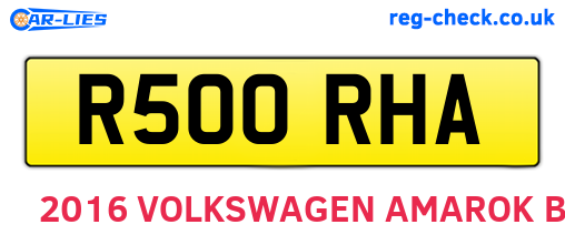 R500RHA are the vehicle registration plates.