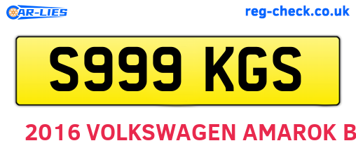 S999KGS are the vehicle registration plates.