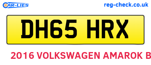 DH65HRX are the vehicle registration plates.