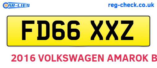 FD66XXZ are the vehicle registration plates.
