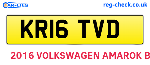 KR16TVD are the vehicle registration plates.
