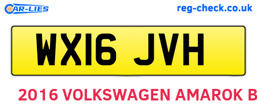 WX16JVH are the vehicle registration plates.