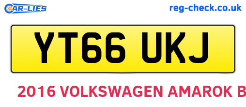 YT66UKJ are the vehicle registration plates.