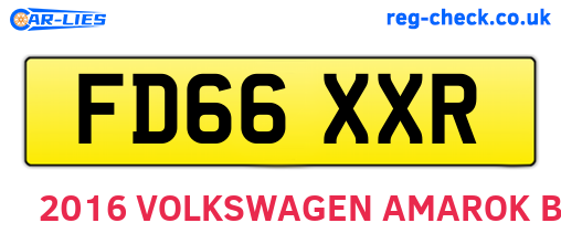 FD66XXR are the vehicle registration plates.