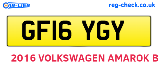 GF16YGY are the vehicle registration plates.